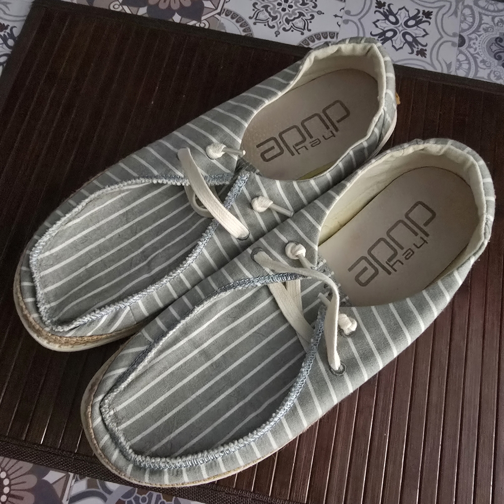 Woman's Heydude Striped Loafers - Picture 2 of 3
